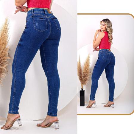 Calça Jeans Feminina Cintura Alta com Lycra - Look Nobre Jeans - Calça Jeans  Feminina - Magazine Luiza