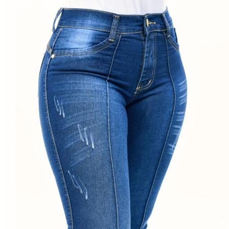 Imagem de Calça Jeans feminina cintura alta levanta bumbum skinny