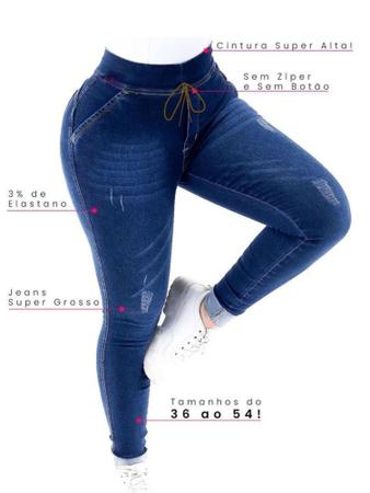Calça jeans feminina cintura super alta cigarrete com lycra - Moda Feminina  - Morena Bella - Calça Jeans Feminina - Magazine Luiza