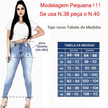 Calça Jeans Feminina Cós Alto Premium Amaciado com Lycra