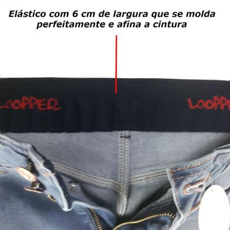Imagem de Calça Jeans Feminina Flare Cintura Alta Loper Cós Anatômico - Loopper