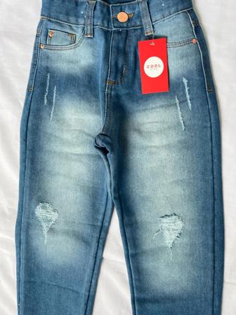 Imagem de calça jeans feminina mom destroyed infantil menina  juvenil tam de 1 a 16 anos