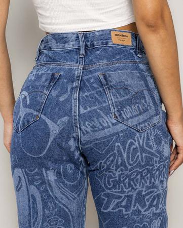 Calça Jeans Feminina Mom com Zíper na Barra - Geração Moderna