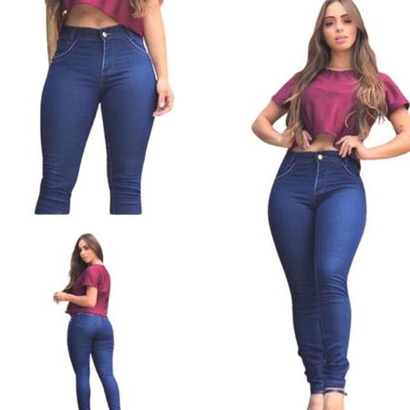 Calça Jeans Feminina Skinny Cós Cintura Alta azul escuro - hdt metais - Calça  Jeans Feminina - Magazine Luiza