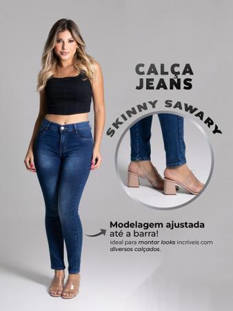 Calça Jeans Feminina Skinny Sawary Elastano Premium Bonita Moda Feminina - Calça  Jeans Feminina - Magazine Luiza