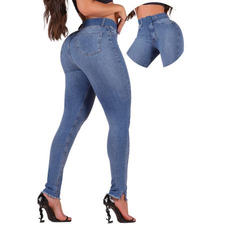 Calça Jeans Feminina Skinny Stretch Premium Com Cinto Estilo - LD Jeans -  Kit Feminino - Magazine Luiza