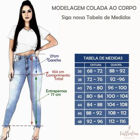 Imagem de Calça Jeans Feminina Super Lipo Cintura Super Alta Levanta Bumbum Original