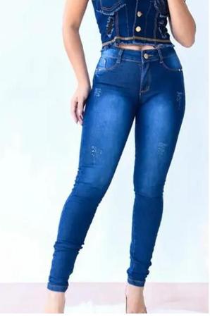 Imagem de Calça Jeans Feminina Tradicional Manchada - Natividade Jeans