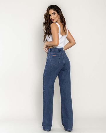 CALÇA JEANS COM RASGOS 89VOOX FEMININA