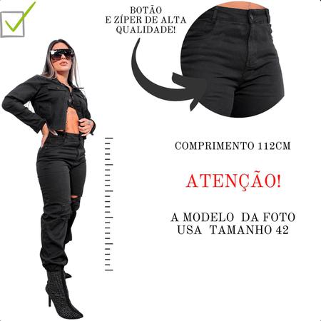 Calça jeans wide leg jeans pantalona cintura alta boca larga - Explosão da  Moda - Calça Jeans Feminina - Magazine Luiza