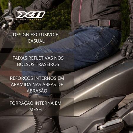 Imagem de Calça Jeans Feminina X11 Ride Kevlar Moto Proteção Denim M