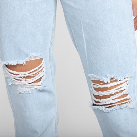 Imagem de Calça Jeans Hering Rasgada Cintura Alta Feminina