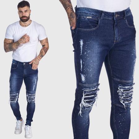 Calça masculina best sale desfiada no joelho