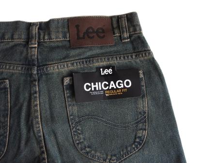 Imagem de Calça Jeans Lee Chicago Suja Masculina Tradicional Algodao