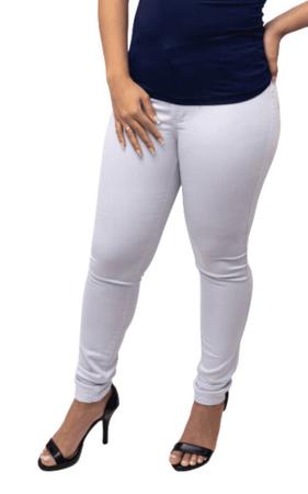 Cal a Jeans Lycra Branca Skinny C s Alto Modelo Levanta Bumbum sem