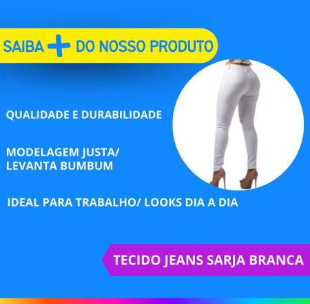 Calça Skinny Feminina Jeans Com Licra Levanta Bumbum Branca 18 - Kaena -  Calça Jeans Feminina - Magazine Luiza