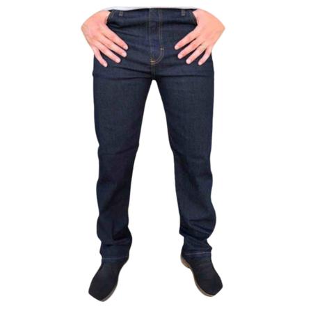 Calça Jeans Masculina Tradicional Slim Elastano Com Lycra lavagem