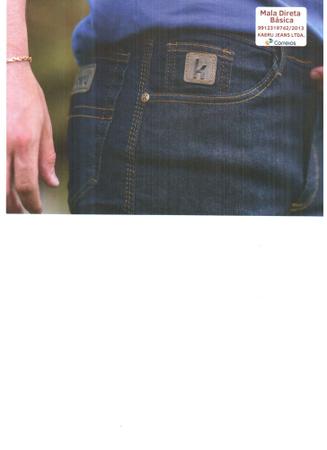 Imagem de Calça Jeans Masculina Básica Tradicional tamanho M Cor Azul, Acabamento Fino.