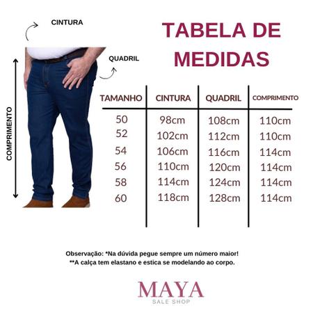 Cal a Jeans Masculina Confort vel Plus Size Com Elastano Grito