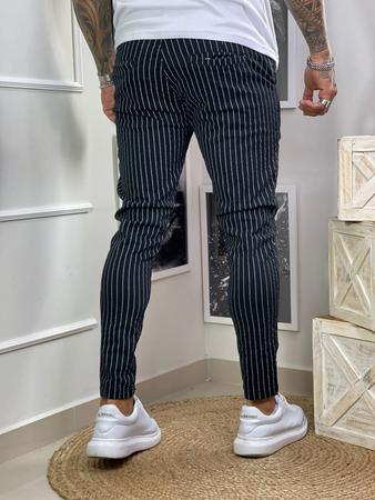 Calça jeans cheap listrada