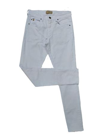 Calça Jeans Masculina Skinny Branca Com Destroyed - Hangar do Jeans