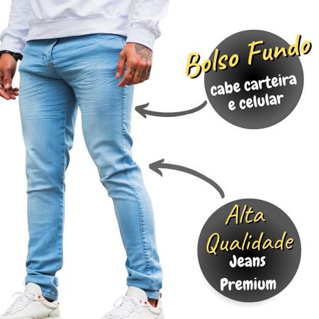 Calça Jeans Masculina Branca Não Transparente Acabamento Top - La MoDa  Colella - Calças Jeans Masculina - Magazine Luiza