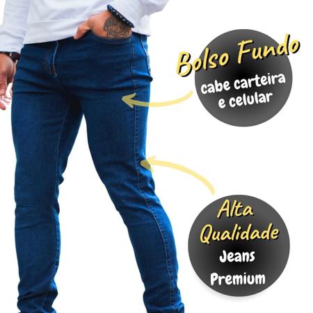 Calça Jeans Masculina Skinny Dia Dia Luxo Premium Azul - La MoDa