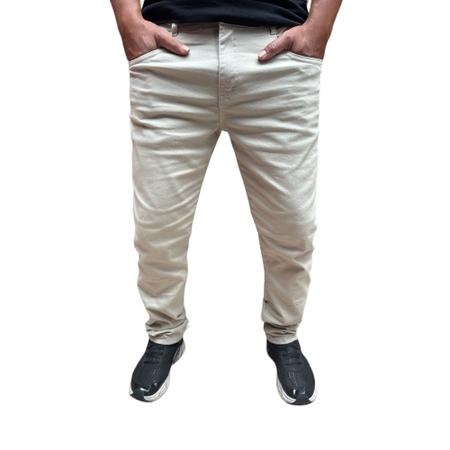 Imagem de Calça jeans masculina slim reto sarja ou jeans com elastano a pronta entrega