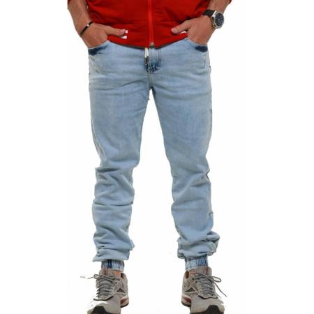 Calça jeans gancho baixo masculina 2025