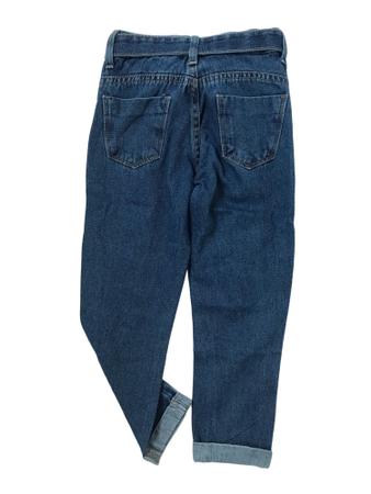 Calça Jeans Reta Infantil Menina Estampada - Tam. 4 à 8 Anos - lojasbesni