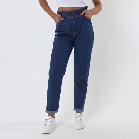 Calça Jeans Mom Com Cintura Clochard Ink - Calça Jeans Feminina