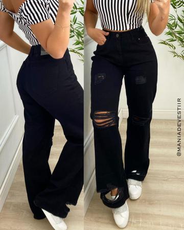 Calça jeans pantalona preto - Stop jeans - Outros Moda e Acessórios -  Magazine Luiza