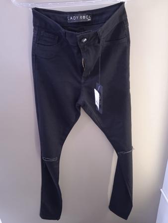 Calça jeans best sale preta lady rock