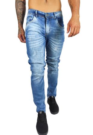 Imagem de Calça Jeans Rajada Listras Claras Masculina Di Nuevo