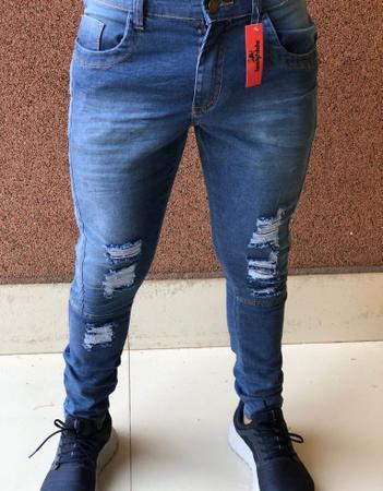 Cal a Jeans Rasgada Slim Destroyds LookFilds Estilo Cantor
