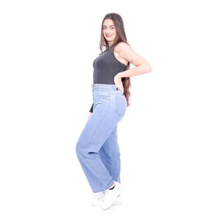 Cal a Jeans Retr Pantalona Cintura Alta Conforto Dia a Dia Luma