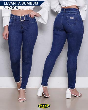 Calça Jeans Ri19 Levanta Bumbum C/Cinto- 74516 - Kit Feminino
