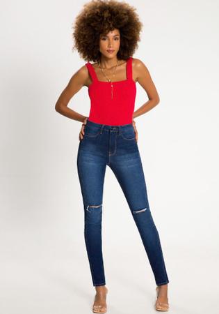 Calça Skinny Cropped Jeans Escultural