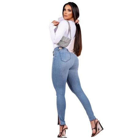 Calça Jeans Skinny Feminina Cintura Alta Abertura Lateral - LD Jeans - Calça  Jeans Feminina - Magazine Luiza