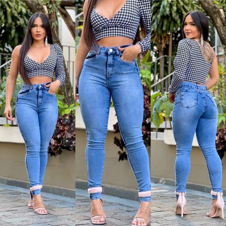 Calça Jeans Skinny Sky com lycra moda blogueira cintura alta - Explosão da  Moda - Outros Moda e Acessórios - Magazine Luiza