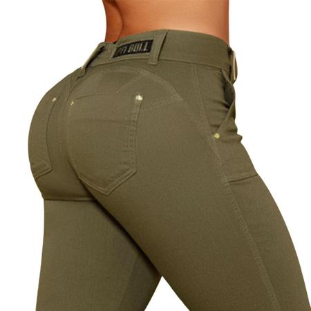 Calca verde militar sales jeans