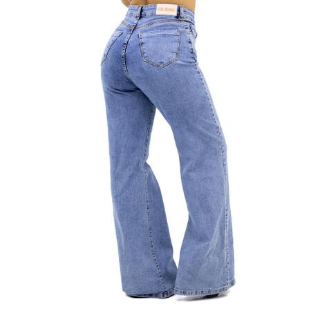 Calça Jeans Wide Leg Feminina Sol Jeans - Marshoes