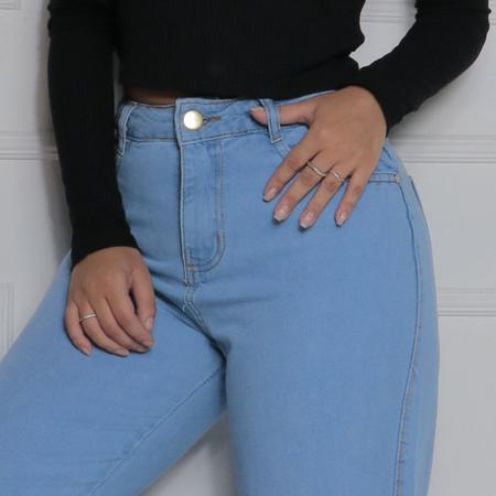 Imagem de Calça Jeans Wide Leg Pantalona Feminina