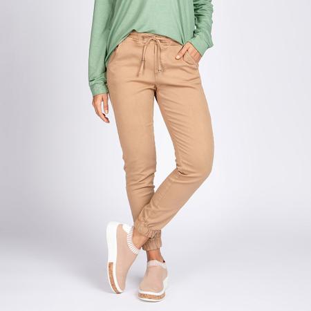 Calça com best sale elastico na barra