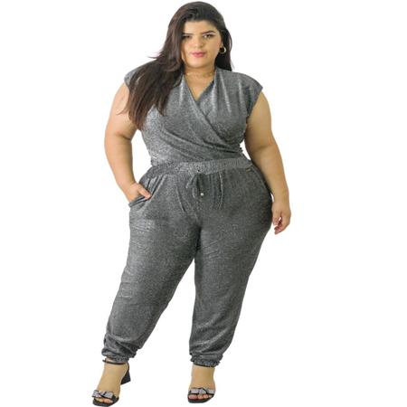 Calça jogger best sale lurex