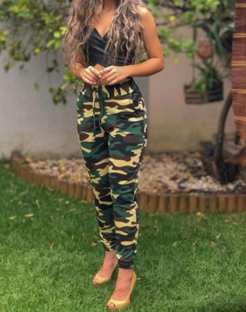 Jogger feminina store camuflada
