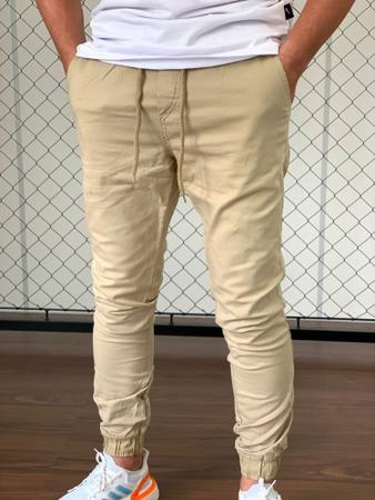 Calça bege best sale jogger