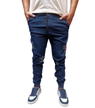 Calça jogger Masculina jeans e sarja calça com elastano ajuste com