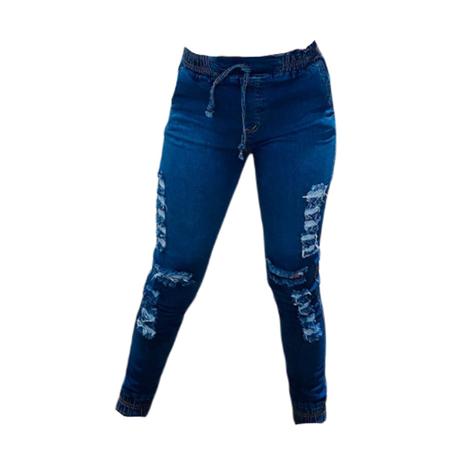 Calça jogger jeans cheap feminina mercado livre