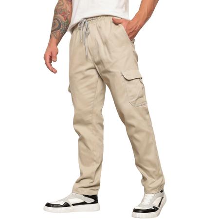 Imagem de Calça Jogger Sarja Cargo Masculina 